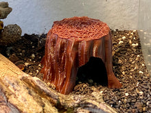 Load image into Gallery viewer, Reptile / Spider Stump Hide - Brown Cave for Geckos, Lizard &amp; Siders