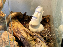 Laden Sie das Bild in den Galerie-Viewer, Terrarium Decoration &quot;Moai Head&quot; - Marble colored Terrarium Decor